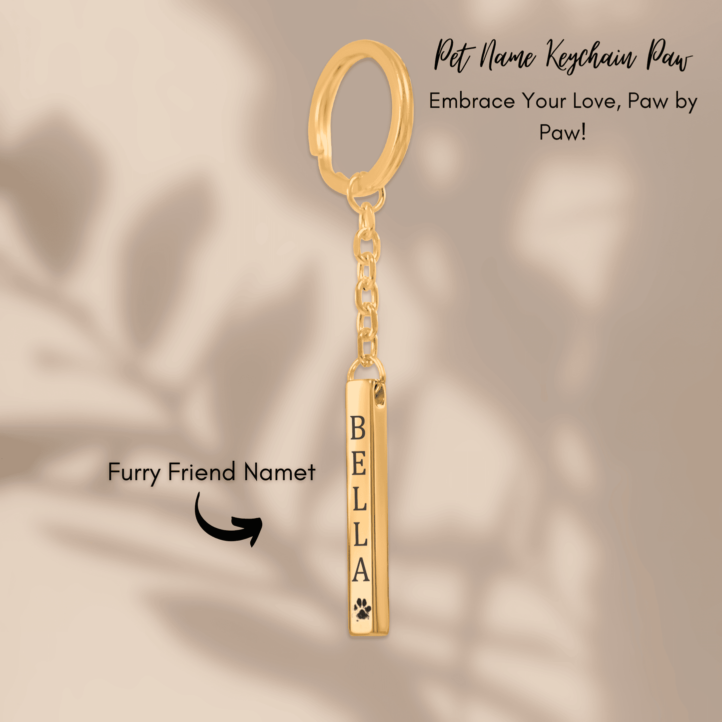 Pet Name Keychain