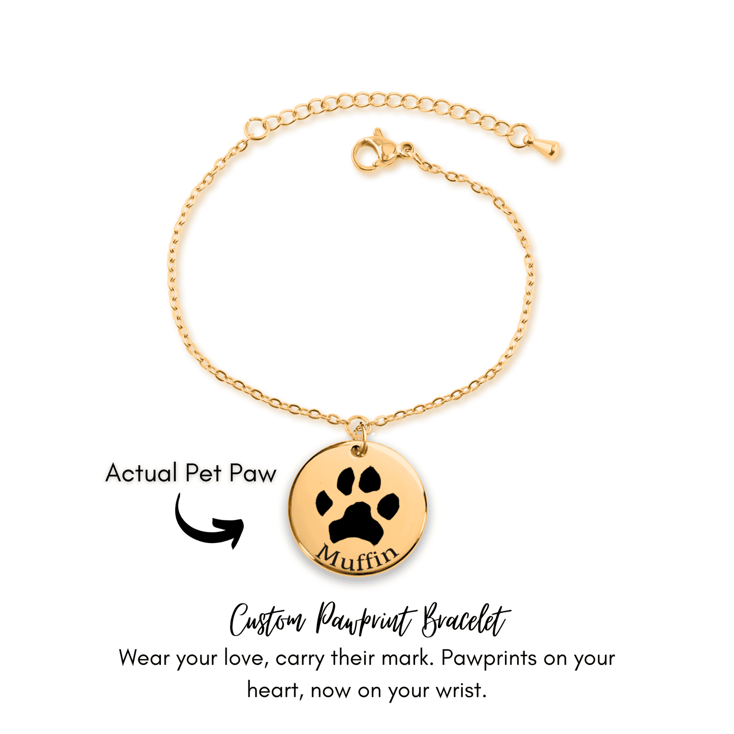 Custom Pawprint Bracelet